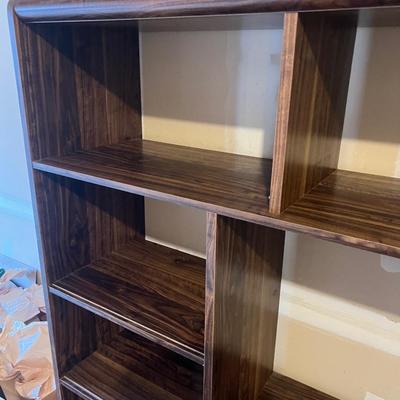 Wood entertainment shelf some scratches sturdy