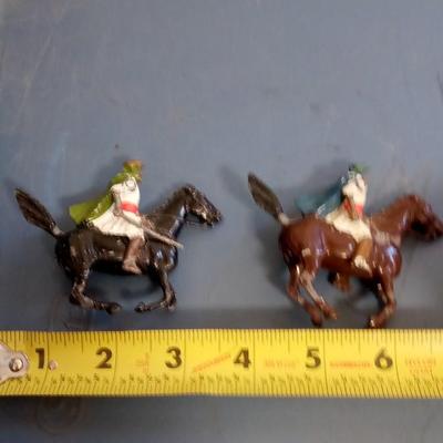 LOT 146 TWO OLD ARAB METAL RIDERS