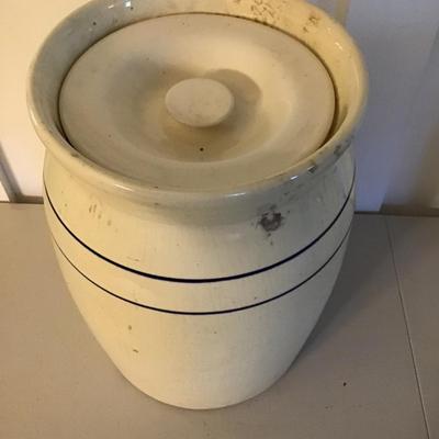 Vintage Milk Crock w/ Lid