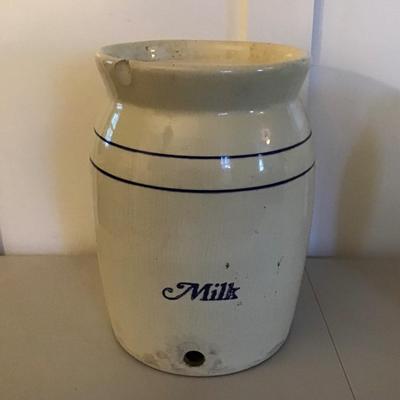 Vintage Milk Crock w/ Lid