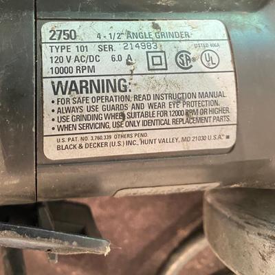 Black@Decker Industrial 4.5” Angle Grinder