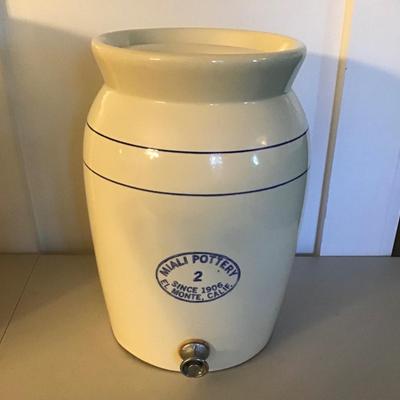 Vintage Miali Pottery Crock w/ Lid