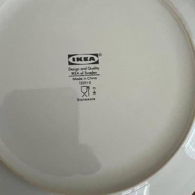 12 White IKEA Salad Plates