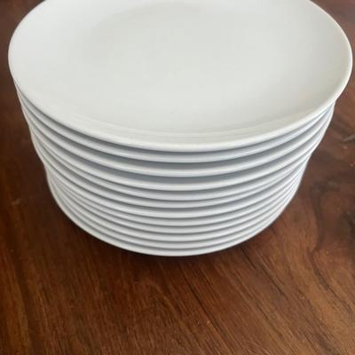 12 White IKEA Salad Plates