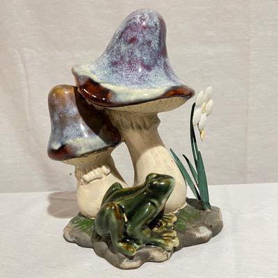 Ceramic & Glass Mushroom Stakes Plus More Ceramic Garden Art (G-RG)