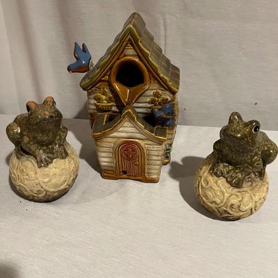 Ceramic & Glass Mushroom Stakes Plus More Ceramic Garden Art (G-RG)