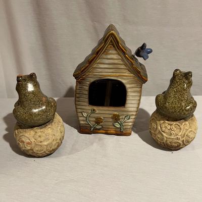 Ceramic & Glass Mushroom Stakes Plus More Ceramic Garden Art (G-RG)