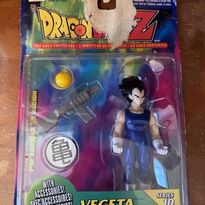 Dragonball Z Lot- Holographic Cards, Vegeta (series 10), and Atari Game