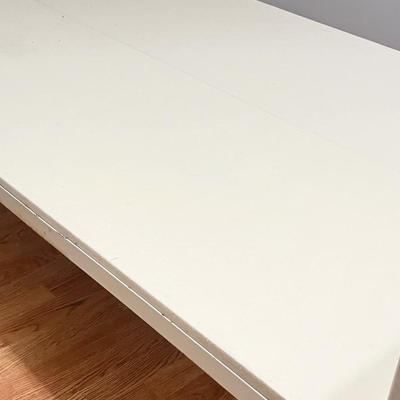 Vtg. White Iron Full Size Bed With Mattress