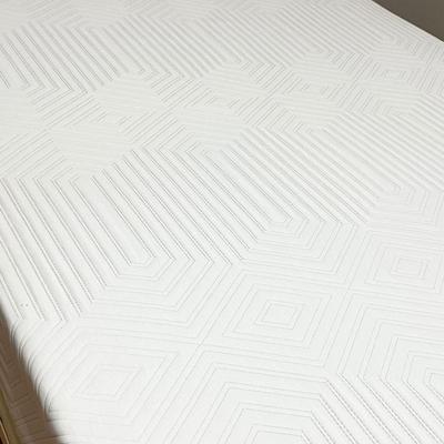 Vtg. White Iron Full Size Bed With Mattress