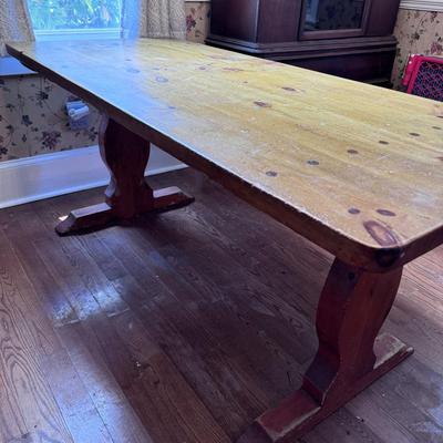 Handmade Solid Wood Farm Table