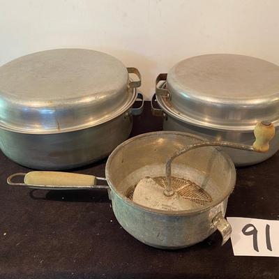 Vintage Pans and Sifter