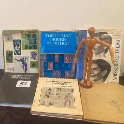 Figure Drawing Books and Mannequin