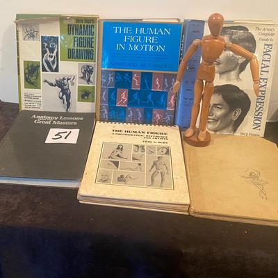 Figure Drawing Books and Mannequin