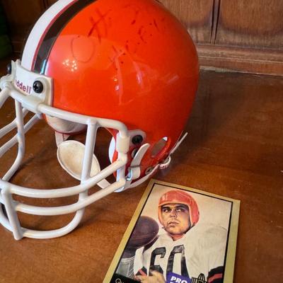 Autographed Mini Helmet w/ Player Card- see description
