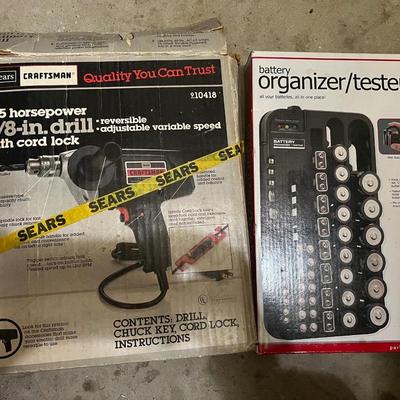 Electric Craftsman Drill and Battery Charger / Tester
