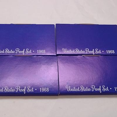 Set of Four 1968 U. S. Mint Proof Coin Set (#315)