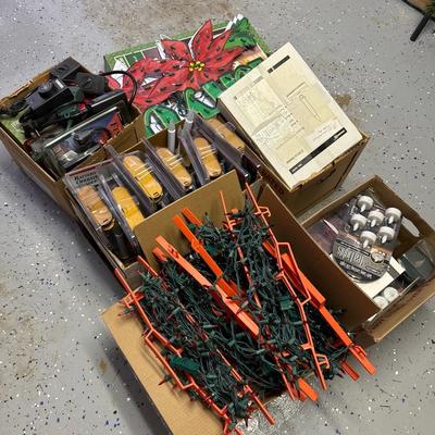 Large Lot of Christmas Lights and Timers (G-TF)