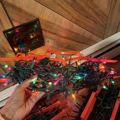 Large Lot of Christmas Lights and Timers (G-TF)