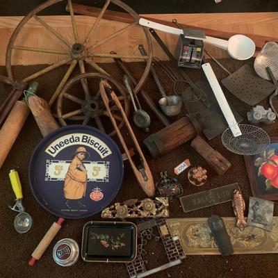 Huge Primitives Antiques Collectibles Lot