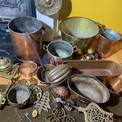Huge Cooper & Brass Primitives Lot