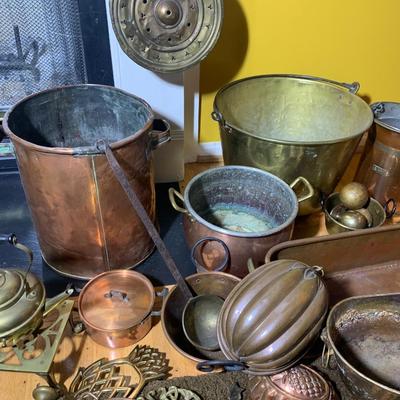 Huge Cooper & Brass Primitives Lot