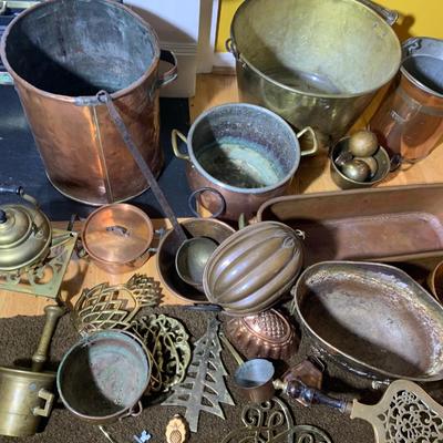 Huge Cooper & Brass Primitives Lot