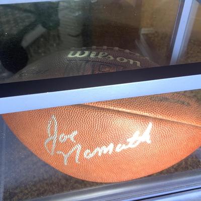 Joe Namath Signed Football In Display Case