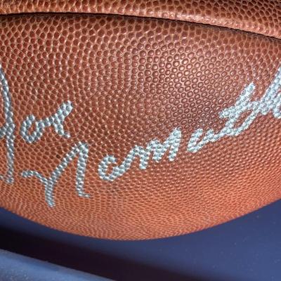 Joe Namath Signed Football In Display Case