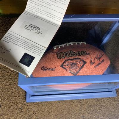 Joe Montana Signed Football In Display Case w/COA