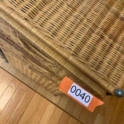 4’ Wide Glass Top Storage Table