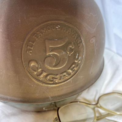 Hats hanging oval mirror, Cigar Spittoon
