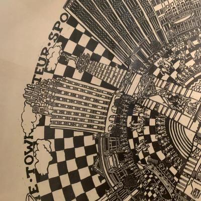 Huge 3’ x 3’ Indianapolis Framed Art
