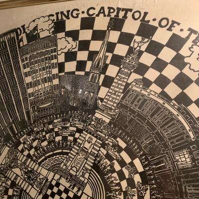 Huge 3’ x 3’ Indianapolis Framed Art