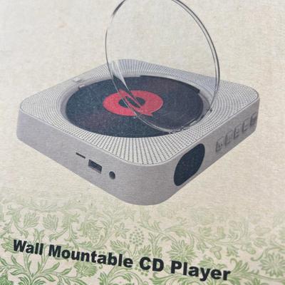 Vintage electronics, CD player, hard drives, plug covers