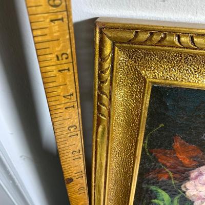Still Life Floral Framed Oil On Board w/Appraisal