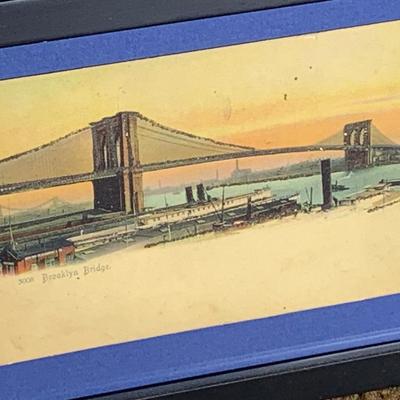 Brooklyn Lot Signed Sketch Photo Vintage Postcard - All Framed