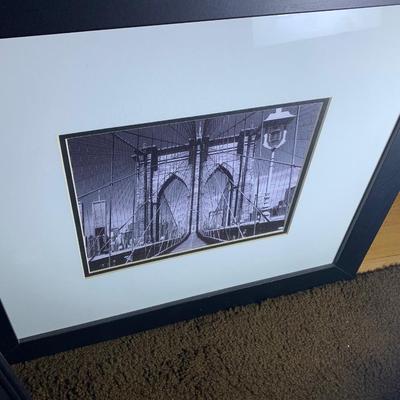 Brooklyn Lot Signed Sketch Photo Vintage Postcard - All Framed