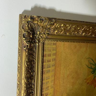 TWO Oil On Board Floral Renoir Works
