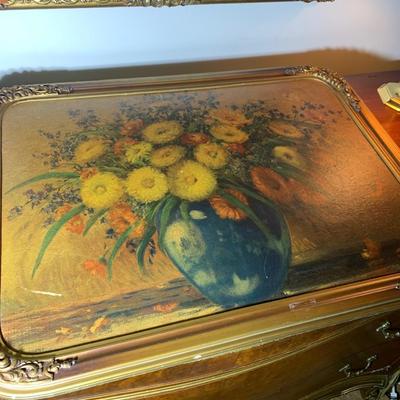 TWO Oil On Board Floral Renoir Works