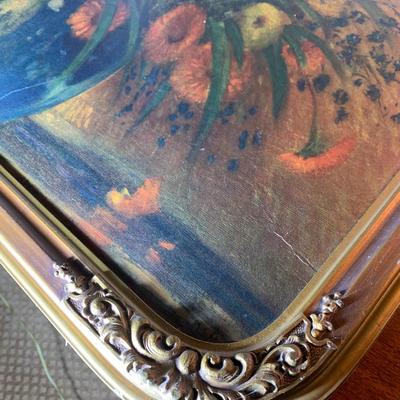 TWO Oil On Board Floral Renoir Works