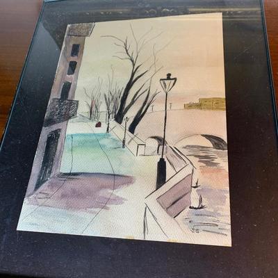 Signed Water Color Framed