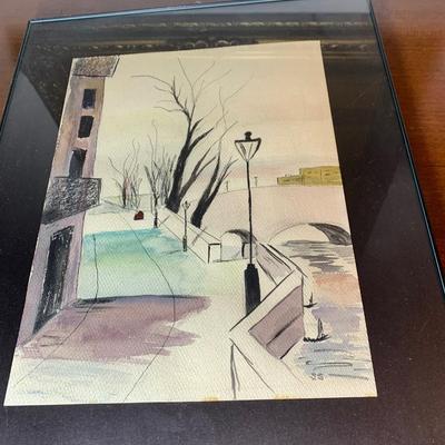 Signed Water Color Framed