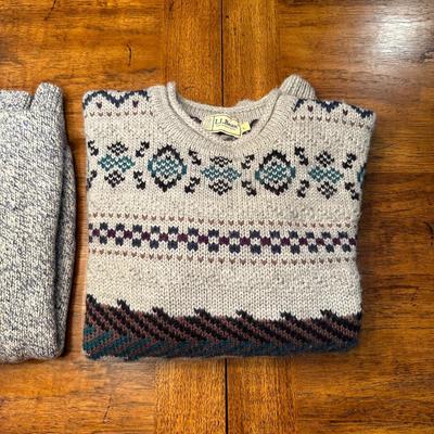 L.L. BEAN AND LANDS END MENS SWEATER