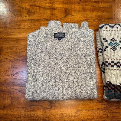 L.L. BEAN AND LANDS END MENS SWEATER