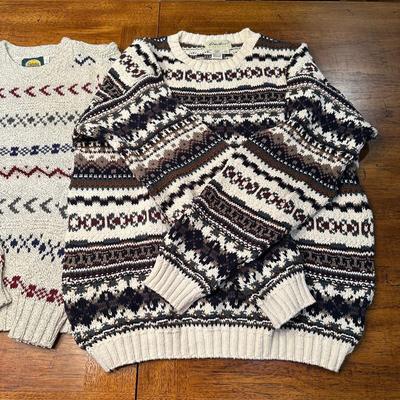 CABELAS AND EDDIE BAUER MENS SWEATER