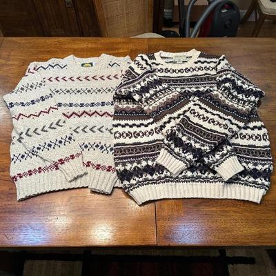 CABELAS AND EDDIE BAUER MENS SWEATER