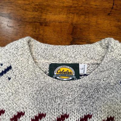 CABELAS AND EDDIE BAUER MENS SWEATER