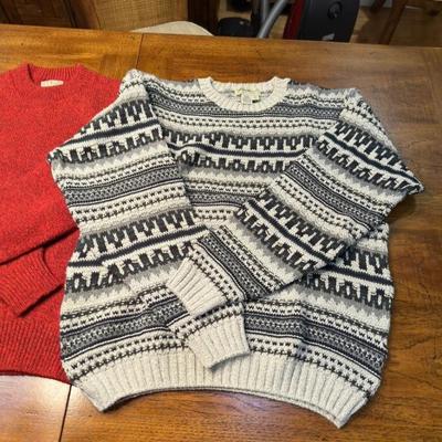 EDDIE BAUER AND L.L. BEAN MENS SWEATERS