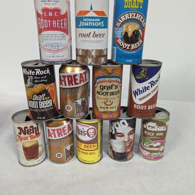 Vintage Root Beer Cans